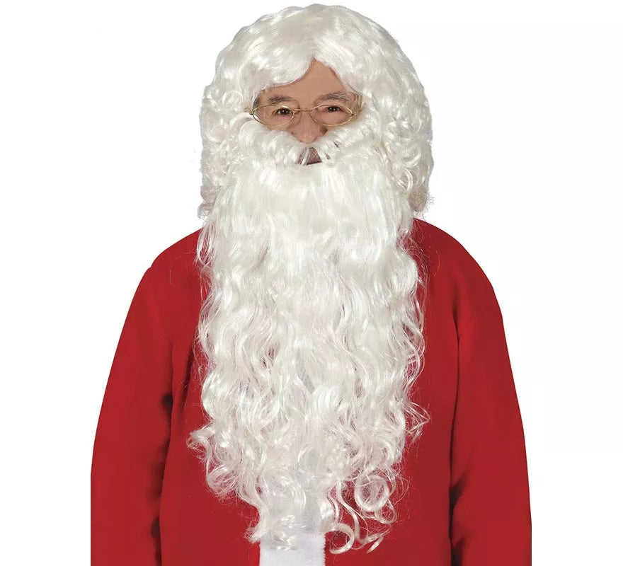 Peluca y barba de Papa Noel extra