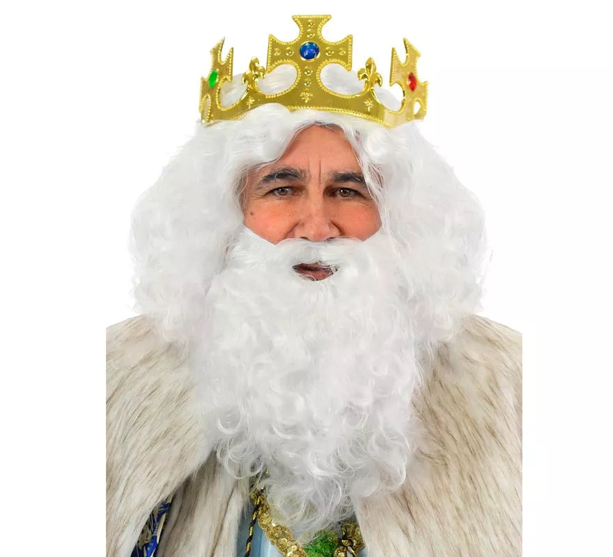 Translation missing: pt-PT.Peluca y barba de Rey Mago Melchor Deluxe