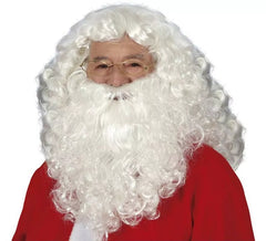 Peruca e barba de Natal branco em caixa