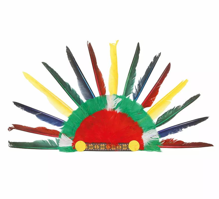 Penacho de Indio con Plumas