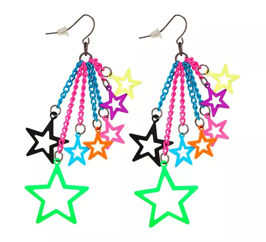 Translation missing: pt-PT.Pendientes Años 80 de Estrellas de colores