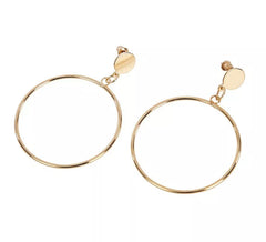 Brincos de argola adultos em ouro 5x7 cm