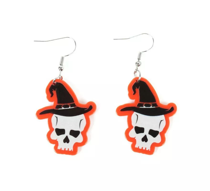Translation missing: pt-PT.Pendientes de Calaveras con sombrero