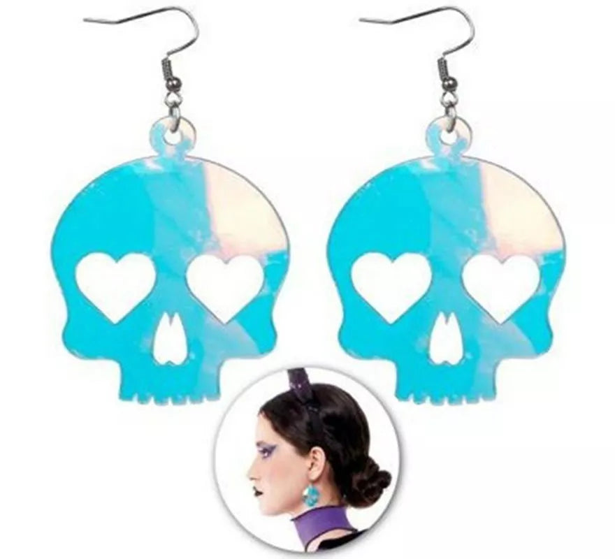 Translation missing: pt-PT.Pendientes de Calaveras Purpurina