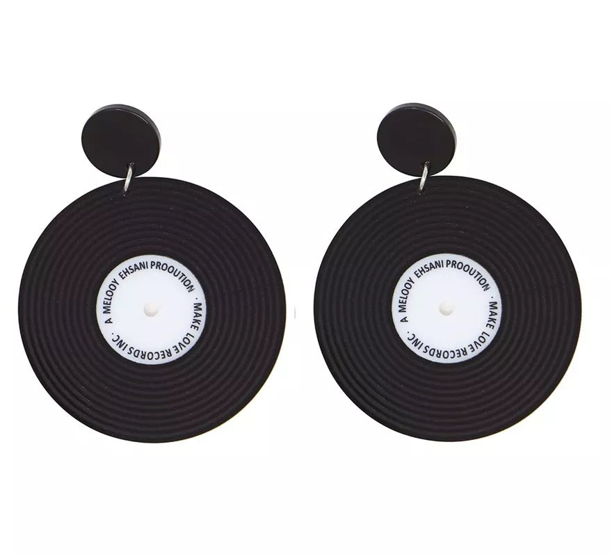 Pendientes de Disco de Vinilo