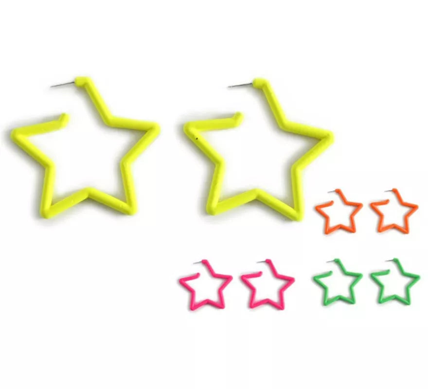 Translation missing: pt-PT.Pendientes de Estrellas neón en colores surtidos