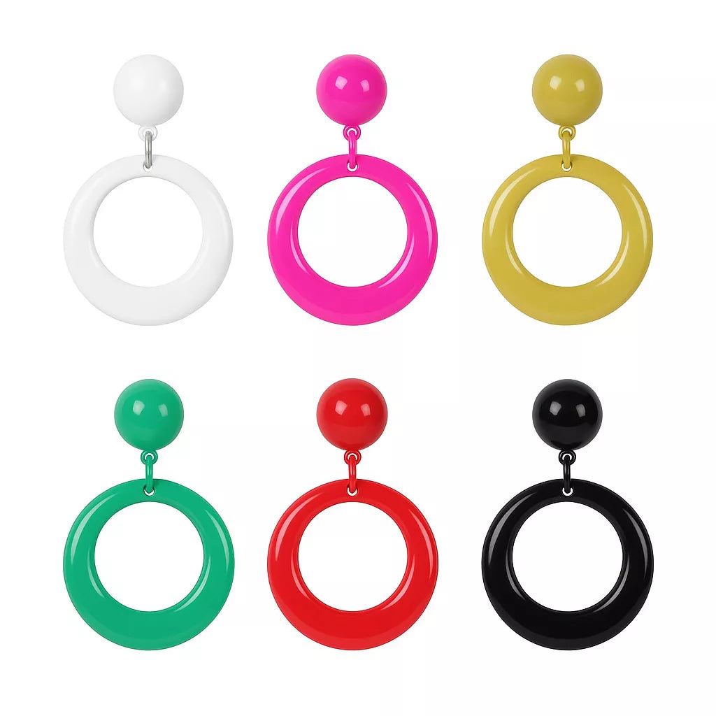Translation missing: pt-PT.Pendientes de flamenca pequeños de 7,5 cm en varios colores