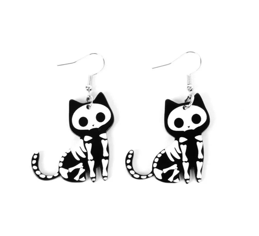Translation missing: pt-PT.Pendientes de Gato Esqueleto tierno