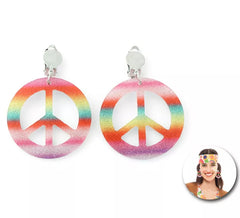 Brincos Hippie Multicoloridos Brilhantes