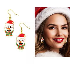 Brincos boneco de neve