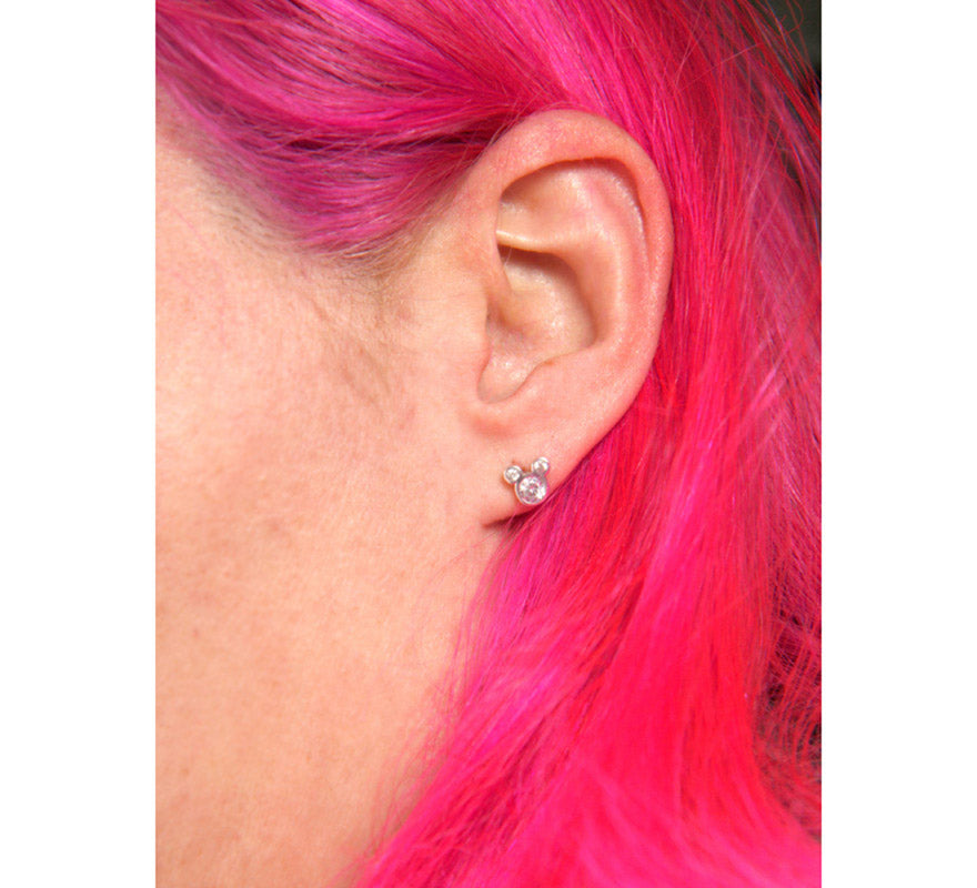 Translation missing: pt-PT.Pendientes de Plata y Circonitas Mickey Mouse Disney