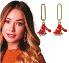 Brincos de chapéu de Natal