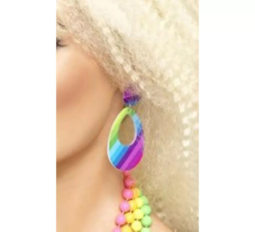 Translation missing: pt-PT.Pendientes Lágrimas Multicolor estilo de los 80 para Mujer
