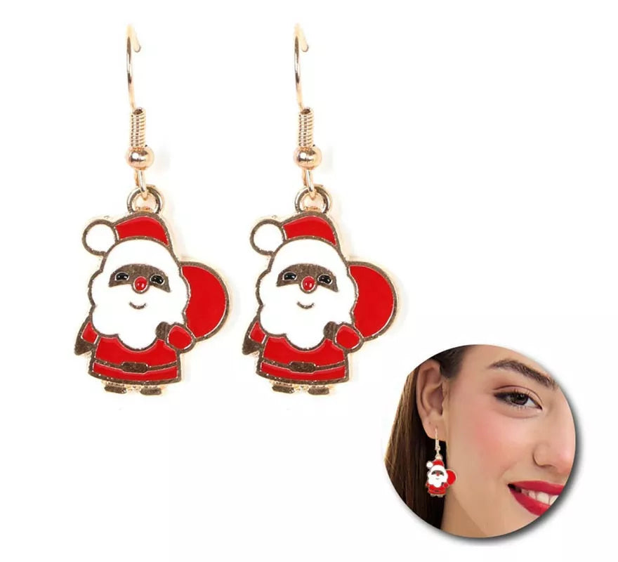 Translation missing: pt-PT.Pendientes Papa Noel con saco de 2x2 cm