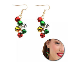 Brincos Bouquet Jingle Bells de Natal 1,5x4 cm