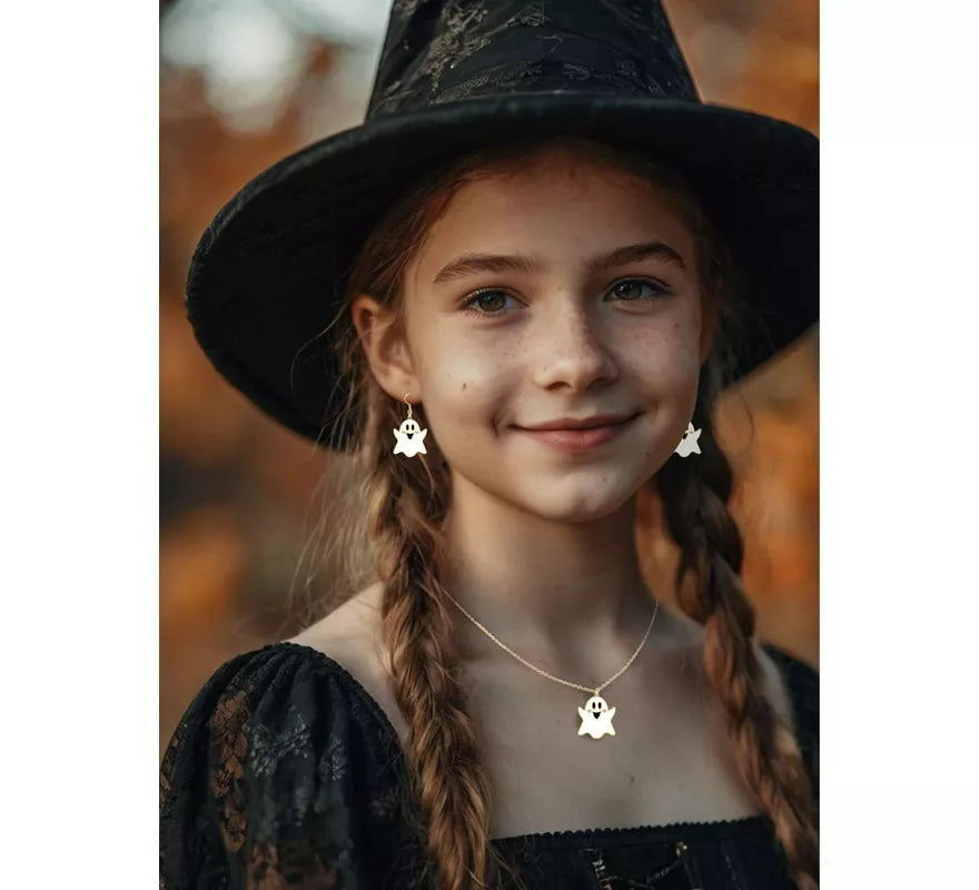 Translation missing: pt-PT.Pendientes y Collar de Fantasma