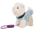 Perrita de Peluche Azul con Movimiento y Sonido de 22 cm
