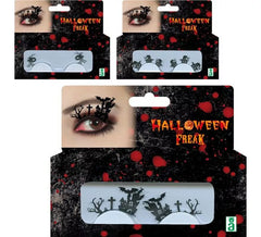 Cílios Halloween em 3 modelos variados