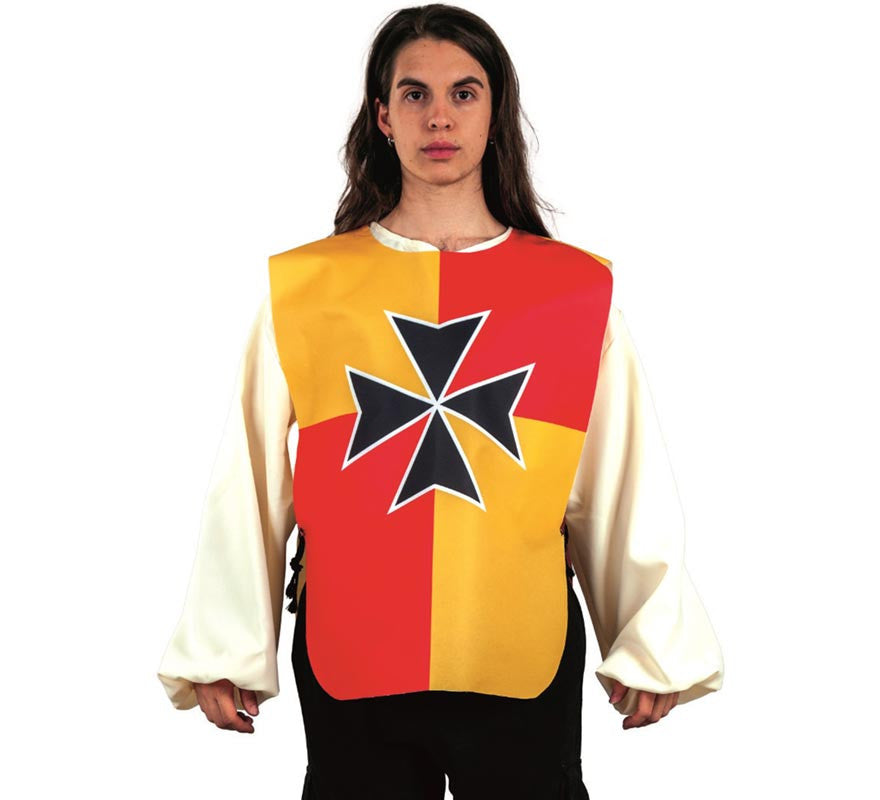 Translation missing: pt-PT.Peto Medieval Cruz negra para adulto