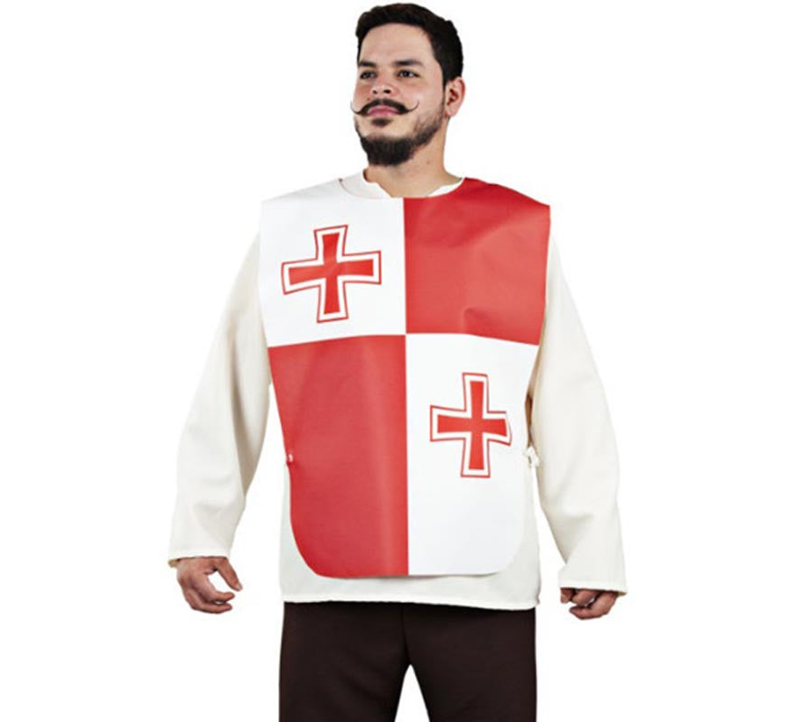 Translation missing: pt-PT.Peto Medieval Doble Cruz roja para adulto