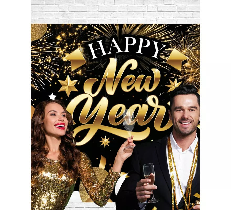 Translation missing: pt-PT.Photocall Happy New Year de 220x150 cm