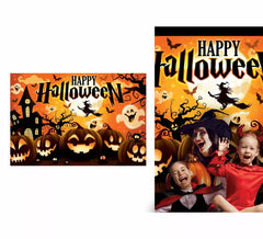 Photocall Festa Feliz Halloween em tecido 220x150 cm