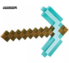 Minecraft Brown e picareta azul