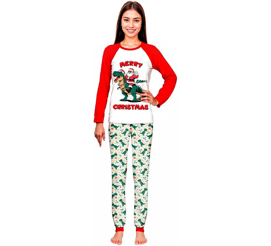 Translation missing: pt-PT.Pijama Navideño de Dino para adultos