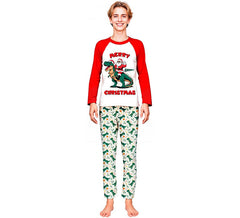 Pijama de Natal com dinossauros para adultos