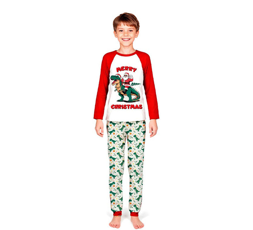 Translation missing: pt-PT.Pijama Navideño de Dino para niños