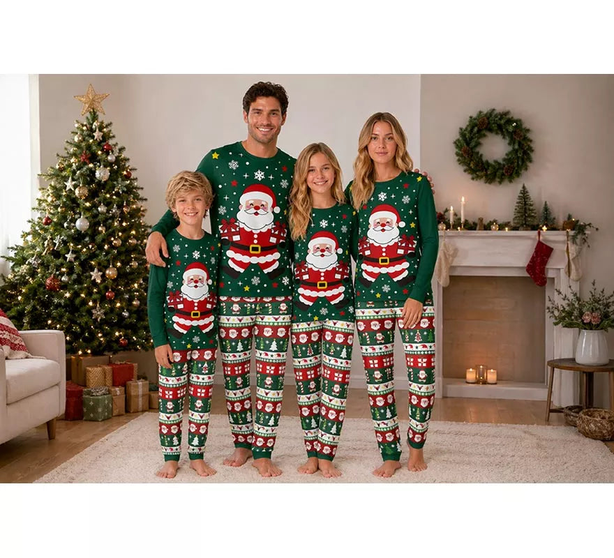 Translation missing: pt-PT.Pijama Navideño de Papá Noel de 2 Piezas para hombre