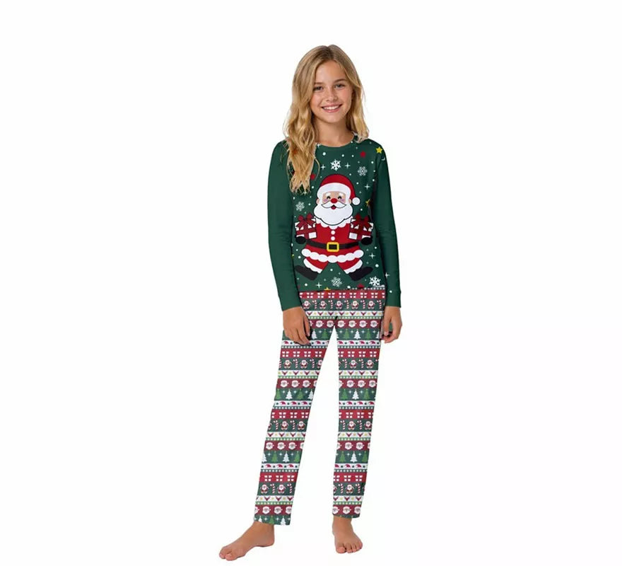 Pijama Navideño de Papá Noel de 2 Piezas para niños