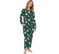 Pijama Navideño verde de 2 Piezas para mujer