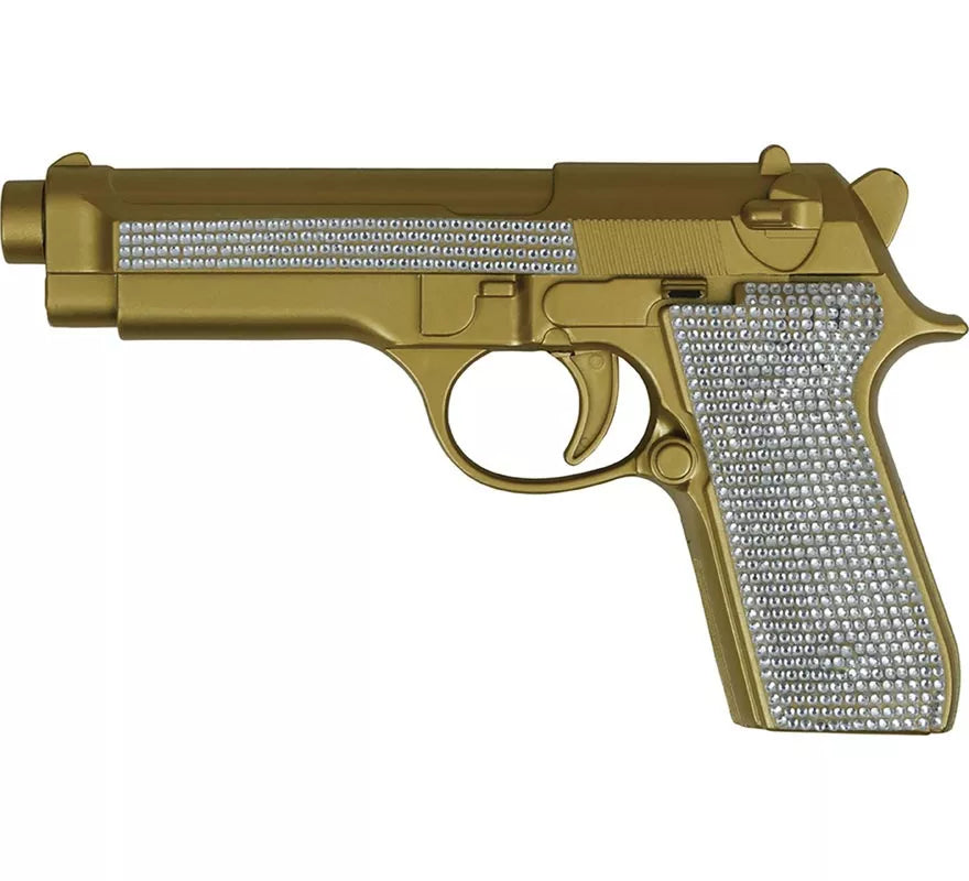 Translation missing: pt-PT.Pistola con Brillantes dorada de 25 cm