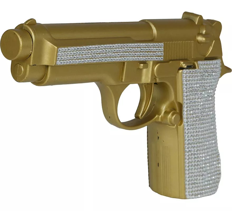 Translation missing: pt-PT.Pistola con Brillantes dorada de 25 cm