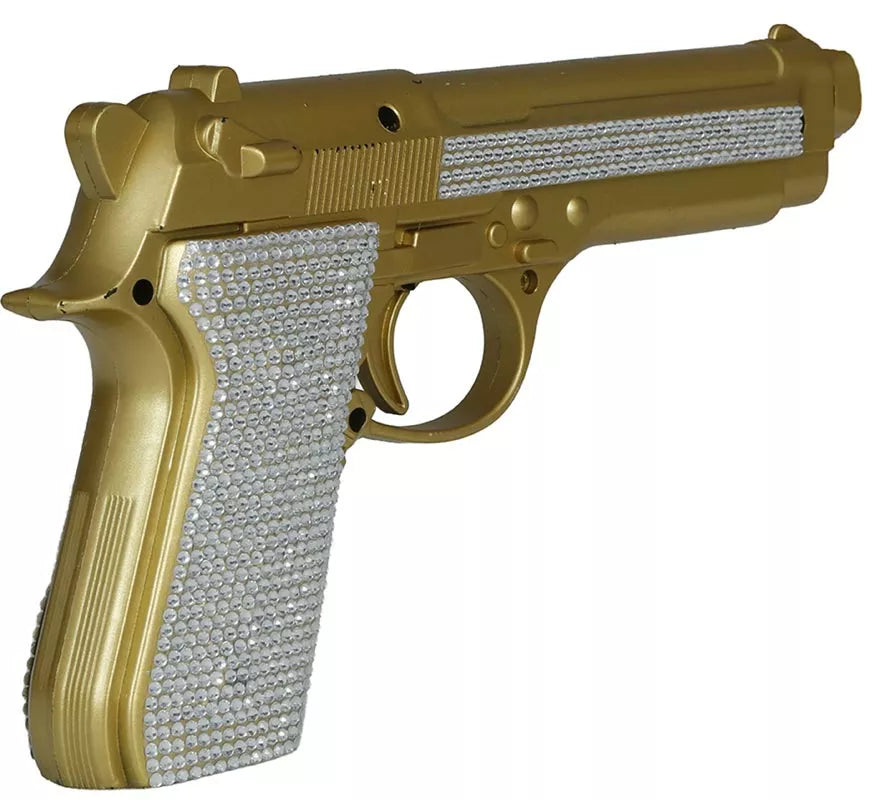 Translation missing: pt-PT.Pistola con Brillantes dorada de 25 cm