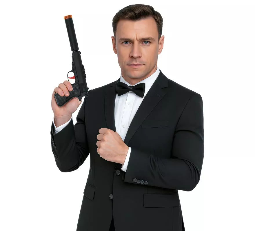 Translation missing: pt-PT.Pistola de Agente Secreto con Silenciador de 29 cm de Plástico