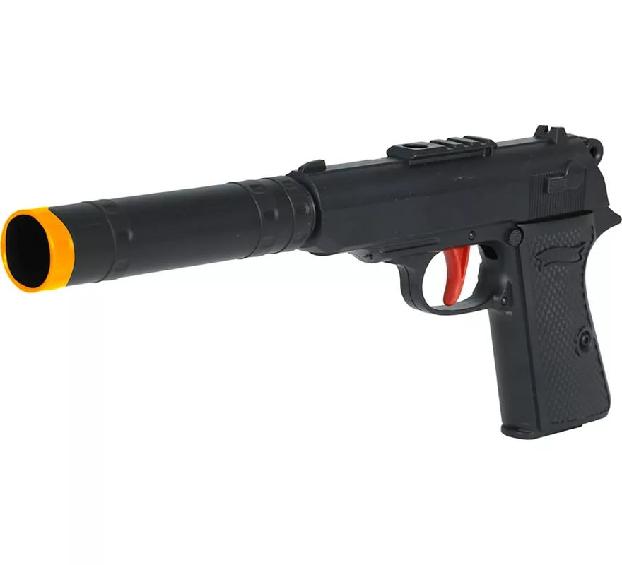 Translation missing: pt-PT.Pistola de Agente Secreto con Silenciador de 29 cm de Plástico