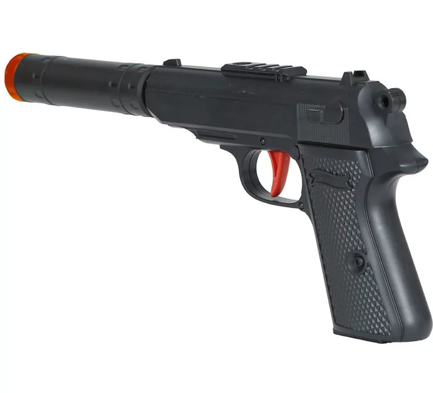 Translation missing: pt-PT.Pistola de Agente Secreto con Silenciador de 29 cm de Plástico