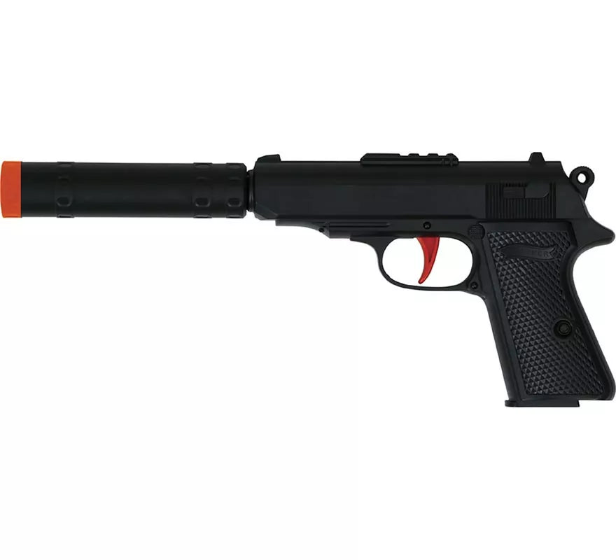 Translation missing: pt-PT.Pistola de Agente Secreto con Silenciador de 29 cm de Plástico