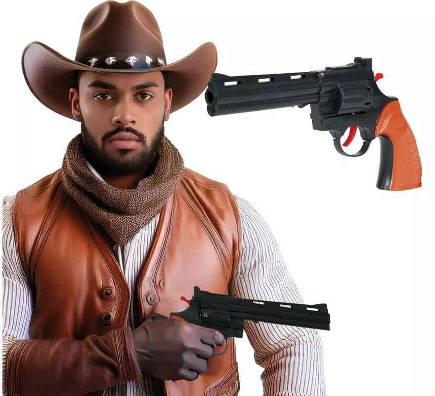 Translation missing: pt-PT.Pistola de Vaquero de 25 cm de Plástico de Juguete