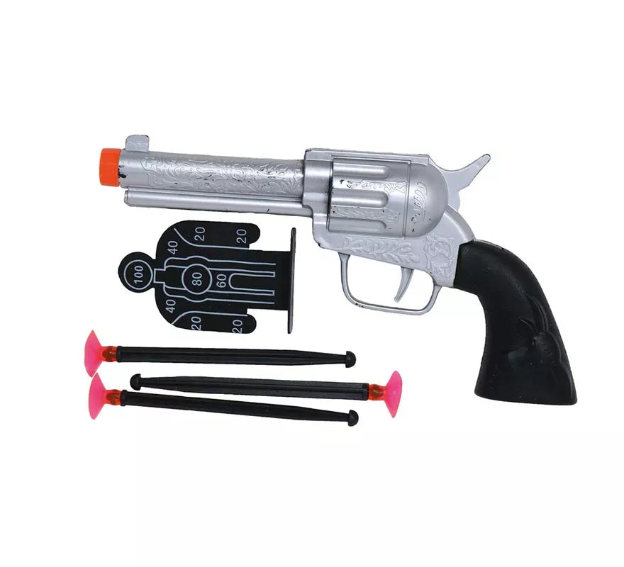 Translation missing: pt-PT.Pistola de Vaquero Plateada de 24 cm