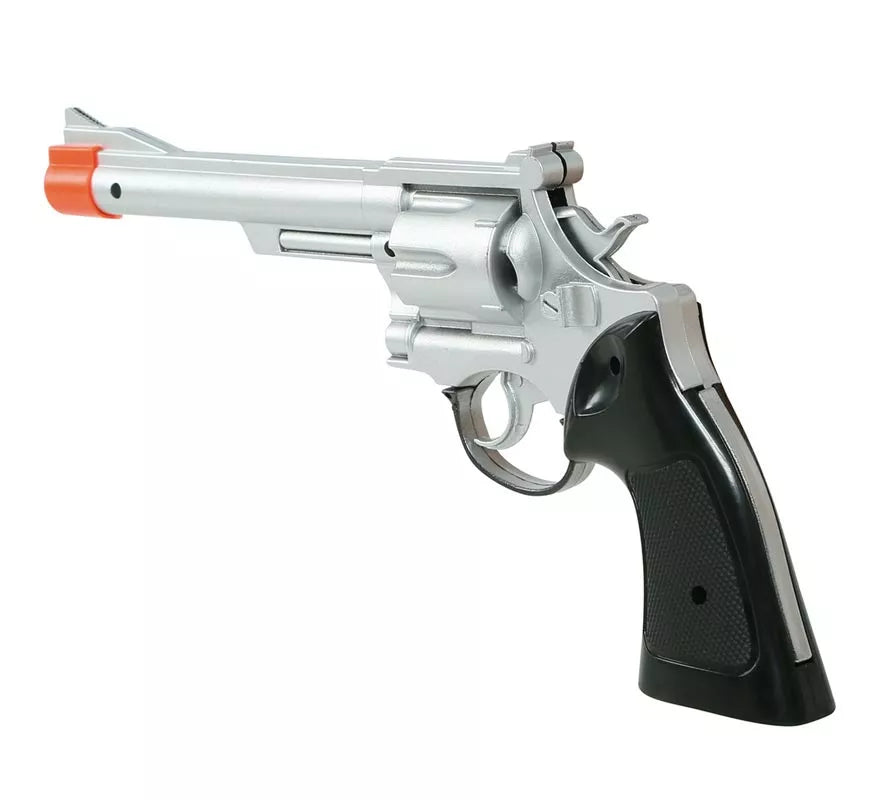 Translation missing: pt-PT.Pistola de Vaquero Plateada de 32 cm
