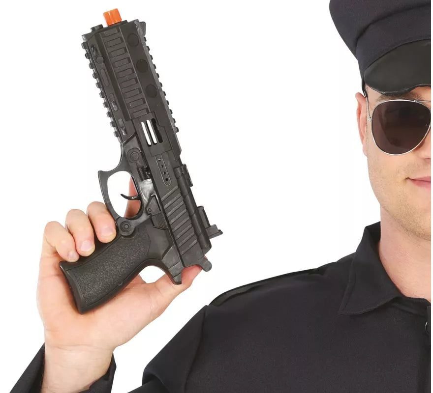 Translation missing: pt-PT.Pistola negra de Policía de 28 cm