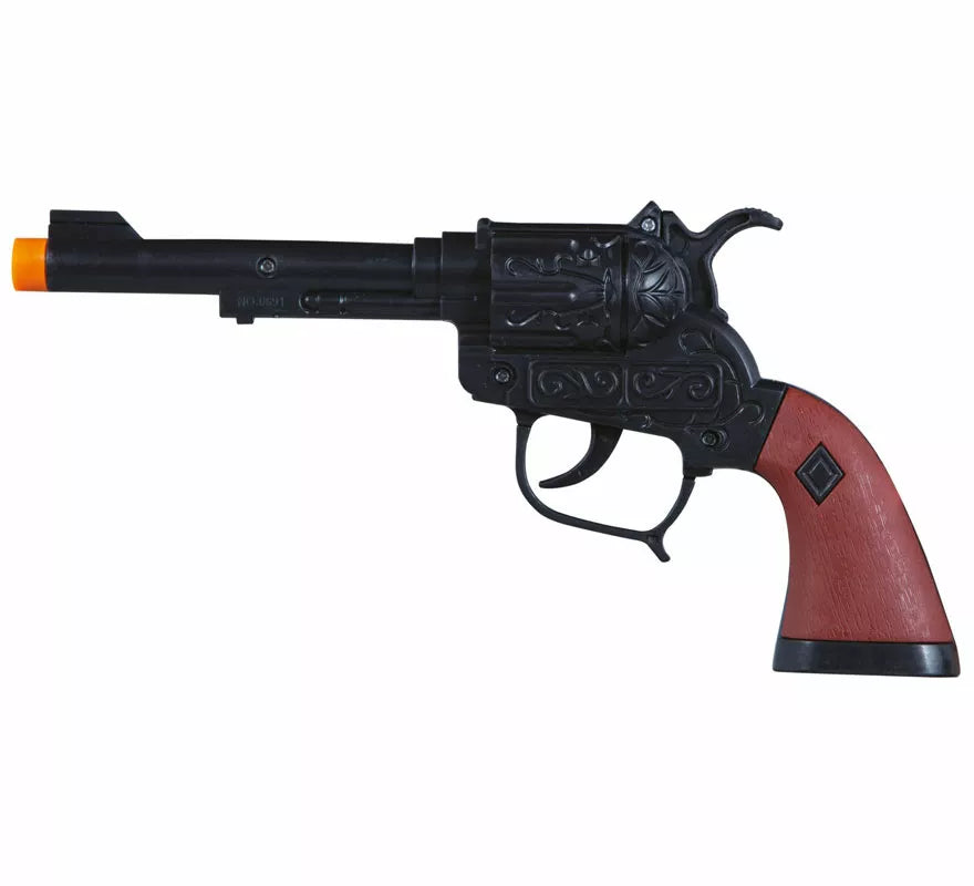 Translation missing: pt-PT.Pistola Negra de Vaquero Corta de 20 cm