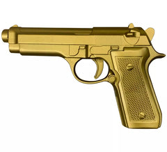 Pistola dourada metalizada de 22 x 13 cm
