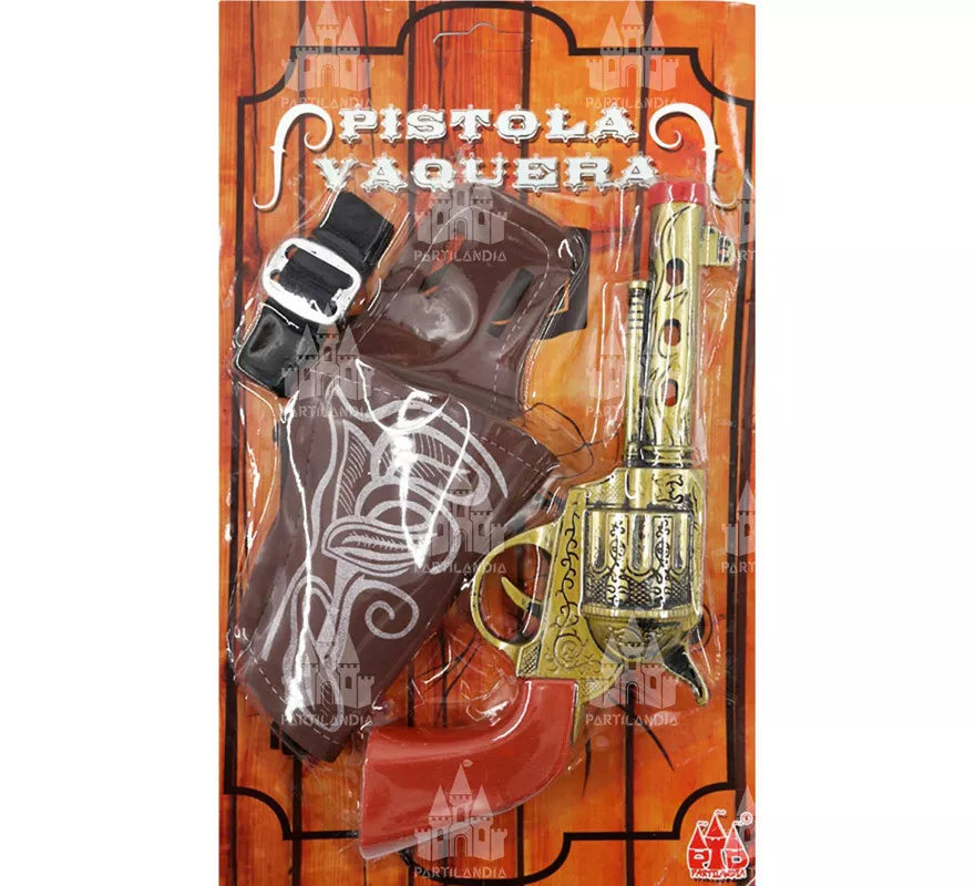 Translation missing: pt-PT.Pistola Revólver, Cartuchera y Correa con Hebilla Cowboy colores surtidos