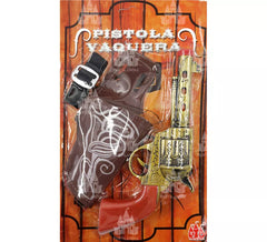 Revolver Pistola, coldre e cinta com cores sortidas de Buckle Cowboy
