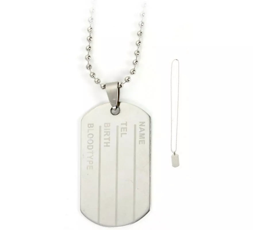 Translation missing: pt-PT.Placa de Identificación Militar con cadena de 38 cm