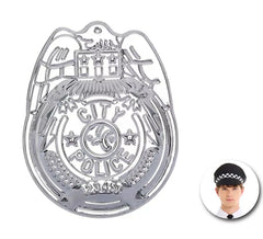 Distintivo de metal da Polícia Municipal